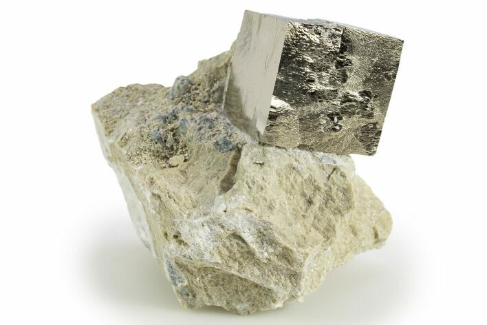 Natural Pyrite Cube In Rock - Navajun, Spain #304024